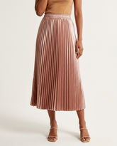 Rose Gold Sunray Pleated Skirt
