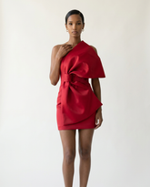The Sculptural Bow Mini Dress