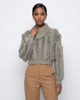The Fara Textured Funnel-Neck Sweater
