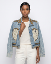 The Gilded Heart Studded Denim Jacket