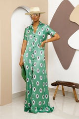 Adaocha Silk Ankara Kaftan -Final Sale