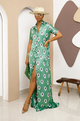 Adaocha Silk Ankara Kaftan -Final Sale