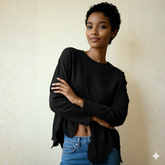 The Deconstructed Asymmetric Melt Hem Top