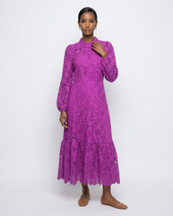 Orchid Guipure Lace Maxi Dress