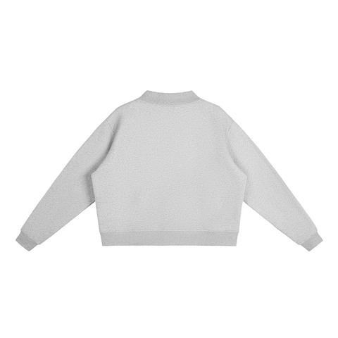Spiritual Celebrity Oversized Fleece Mock-Neck Sweatshirt