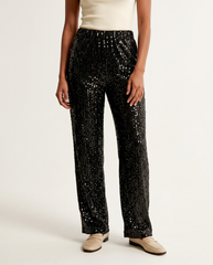 Onyx Sequin Easy Pant