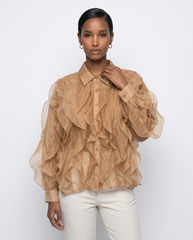 The Anuli Cascading Ruffle Blouse