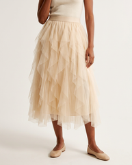 Champagne Tulle Cloud Skirt