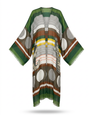 Liberated Printed Maxi Kimono