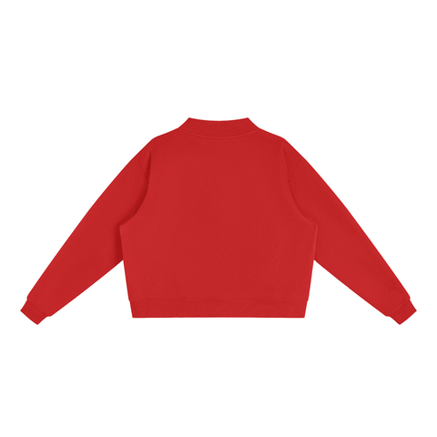 Spiritual Celebrity Oversized Fleece Mock-Neck Sweatshirt