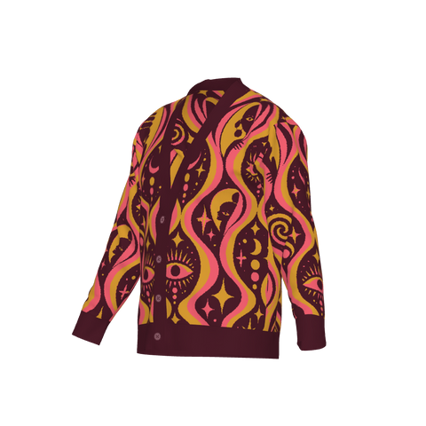 Magnetic Jacquard Knit Cardigan