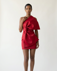 The Sculptural Bow Mini Dress
