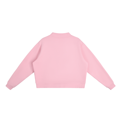 Spiritual Celebrity Oversized Fleece Mock-Neck Sweatshirt