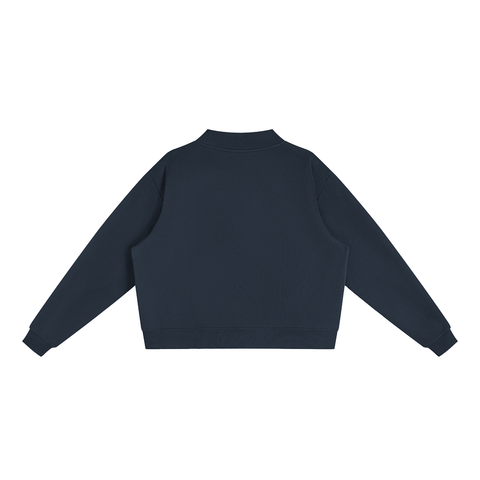 Spiritual Celebrity Oversized Fleece Mock-Neck Sweatshirt