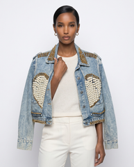 The Gilded Heart Studded Denim Jacket