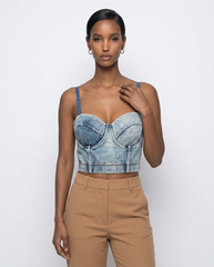 The Carver Denim Bustier