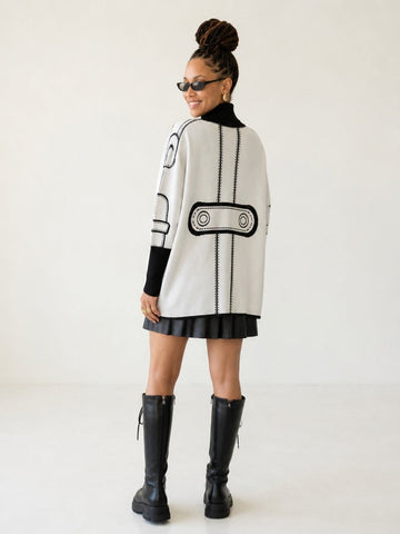 Audacious Printed Knitted Pullover