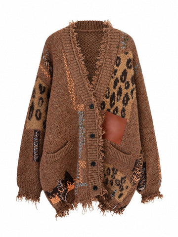 Wild Heart Leopard Knitted Cardigan