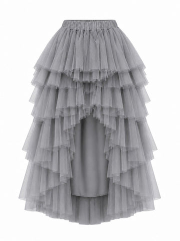 Boundless Tiered Mesh Maxi Skirt