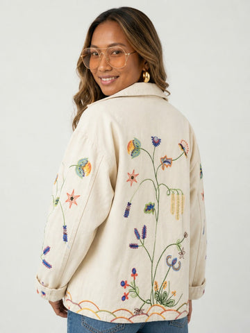Wanderlust Embroidered Floral Jacket