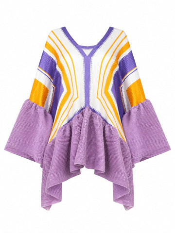 Vibrant Pleated Boho Top