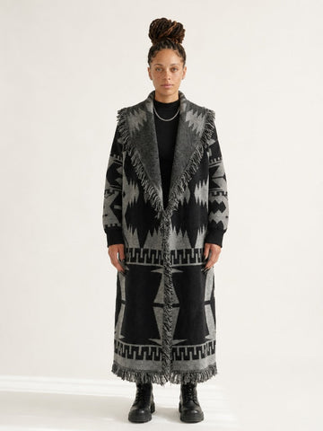 Distinctive Fringe Knit Cardigan