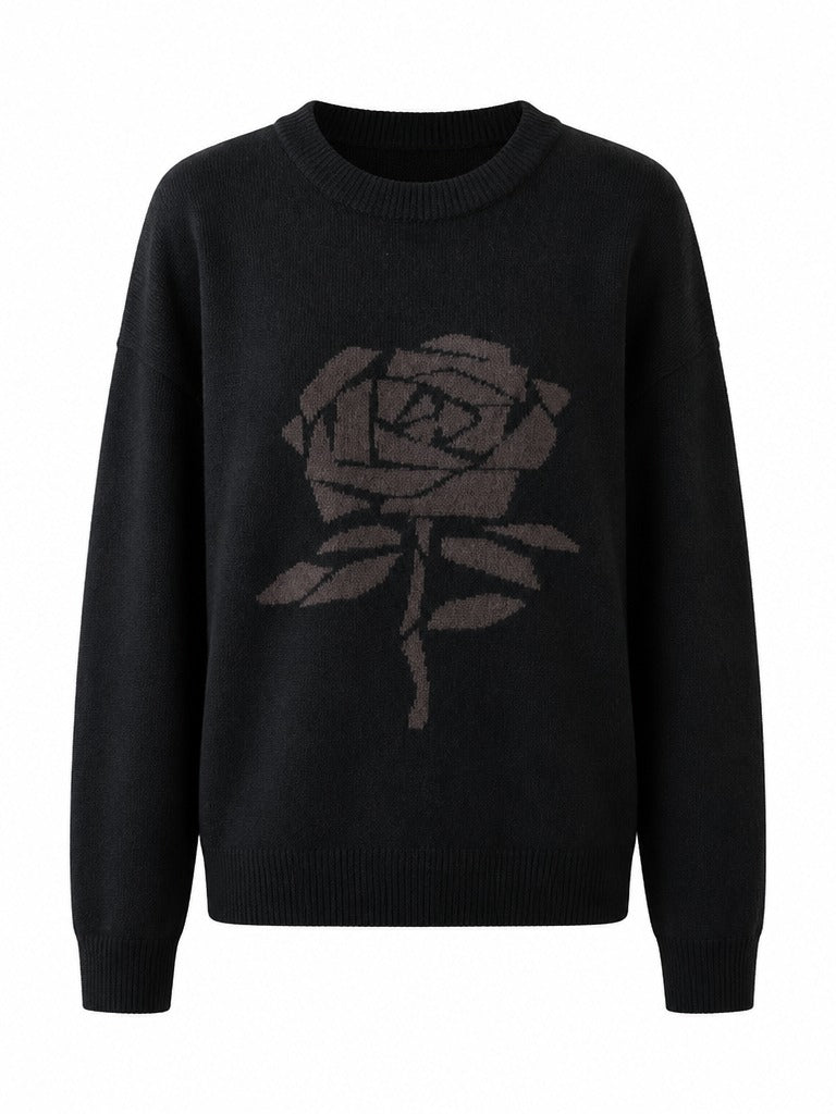Grounded Jacquard Oversized Pullover
