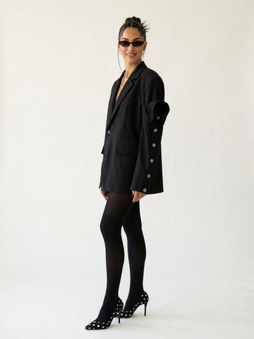 Audacious Detachable Sleeve Oversized Blazer