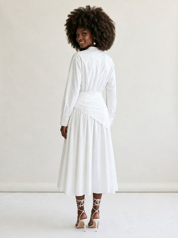 Radiant Pearl Pleated Two-Piece Set