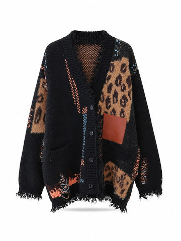 Wild Heart Leopard Knitted Cardigan