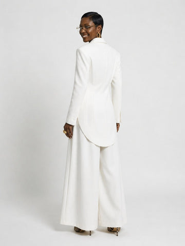 Confident Irregular Hem Blazer