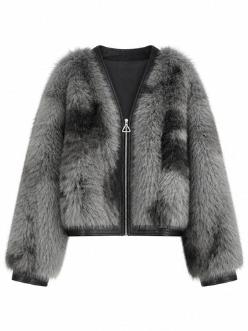 Fierce Faux Fur Cropped Jacket
