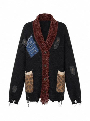 Audacious Distressed Knit Cardigan