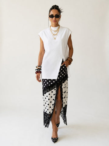 Grounded Mock Neck Sleeveless Top