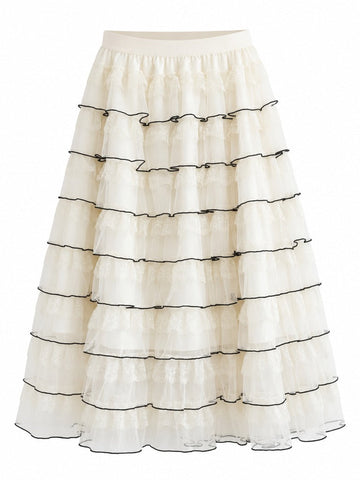 Ethereal Tiered Lace Maxi Skirt II