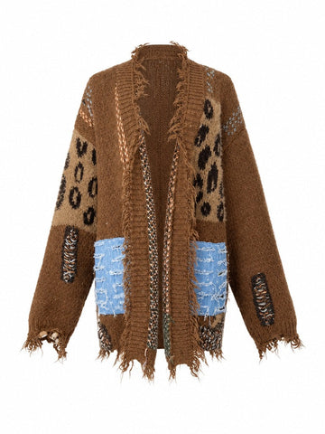 Audacious Distressed Knit Cardigan