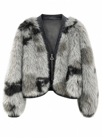 Fierce Faux Fur Cropped Jacket