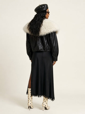 Fierce Faux Fur PU Jacket