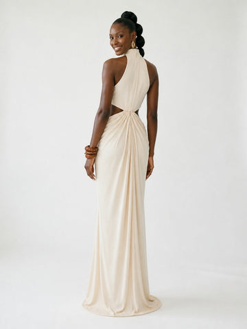 Radiant Knot Cutout Maxi Dress