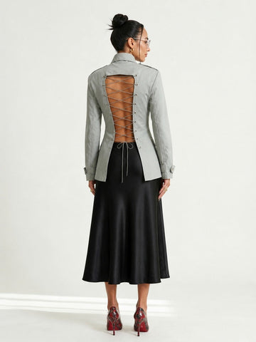 Audacious Utility Button-Down Blouse