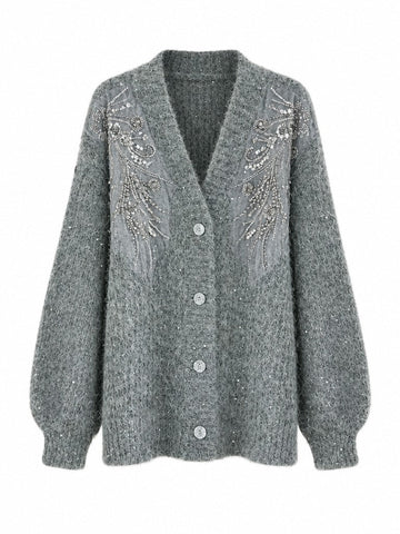 Glorious Pearl Sequin Embroidered Cardigan