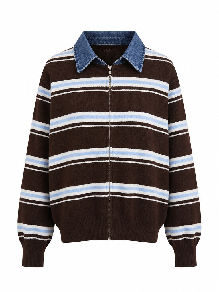 Free Spirit Striped Knit Cardigan