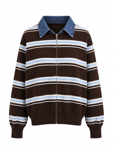 Free Spirit Striped Knit Cardigan