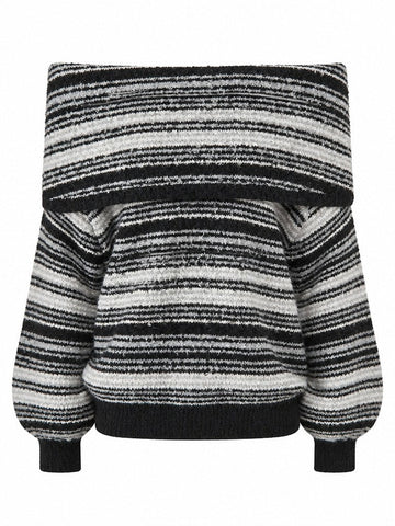 Confident Striped Knit Pullover Sweater