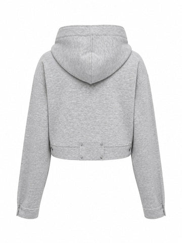 Audacious Buckle Cropped Hoodie