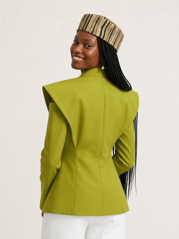 Audacious Asymmetric Cutout Blazer