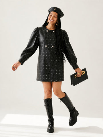 Audacious Dot PU Leather Jacket