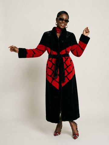 Fierce Patchwork Faux Fur Coat