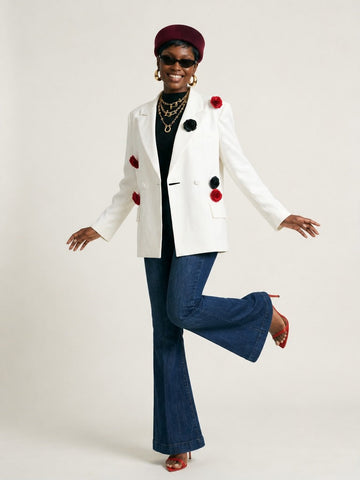 Audacious Floral Detail Blazer