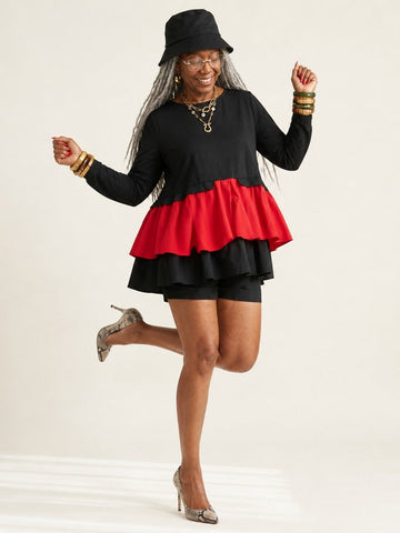 Audacious Ruffled Layered T-shirt
